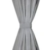 Mikro satino užuolaidos su kilpomis, 2 vnt., 140x225 cm, pilkos