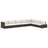 Modulinė dvivietė sofa, juodos spalvos, poliratanas