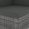 Modulinė dvivietė sofa, pilkos spalvos, poliratanas