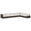 Modulinė dvivietė sofa, pilkos spalvos, poliratanas