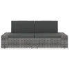 Modulinė dvivietė sofa, pilkos spalvos, poliratanas