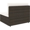 Modulinė dvivietė sofa, rudos spalvos, poliratanas
