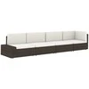 Modulinė dvivietė sofa, rudos spalvos, poliratanas