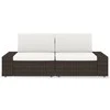 Modulinė dvivietė sofa, rudos spalvos, poliratanas