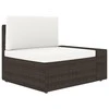 Modulinė dvivietė sofa, rudos spalvos, poliratanas