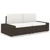 Modulinė dvivietė sofa, rudos spalvos, poliratanas