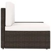 Modulinė dvivietė sofa, rudos spalvos, poliratanas