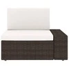 Modulinė dvivietė sofa, rudos spalvos, poliratanas