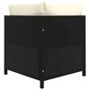 Modulinė kampinė sofa su pagalvėlėmis, juoda, poliratanas