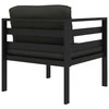 Modulinė kampinė sofa su pagalvėmis, antracito, aliuminis