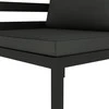 Modulinė kampinė sofa su pagalvėmis, antracito, aliuminis