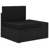 Modulinė kampinė sofa su porankiu kairėje, juoda, poliratanas