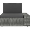 Modulinė trivietė sofa, pilkos spalvos, poliratanas