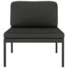 Modulinė vidurinė sofa su pagalvėmis, antracito, aliuminis