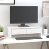 Laikiklis Monitoriaus stovas, baltas, 50x27x15cm, pušies medienos masyvas