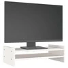 Laikiklis Monitoriaus stovas, baltas, 50x27x15cm, pušies medienos masyvas