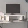 Laikiklis Monitoriaus stovas, baltas, 50x27x15cm, pušies medienos masyvas