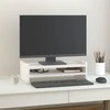 Laikiklis Monitoriaus stovas, baltas, 50x27x15cm, pušies medienos masyvas