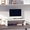 Monitoriaus stovas, baltas, 50x27x15cm, pušies medienos masyvas