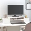 Laikiklis Monitoriaus stovas, baltas, 70x27,5x15cm, pušies masyvas