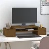 Laikiklis Monitoriaus stovas, medaus rudas, 70x27,5x15cm, pušies masyvas