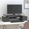 Laikiklis Monitoriaus stovas, pilkas, 70x27,5x15cm, pušies masyvas