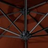 Prie sienos montuojamas skėtis su stulpu, terakota, 300cm