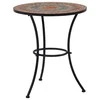 Mozaikinis bistro staliukas, oranžinis/pilkas, 60cm, keramika