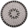 Mozaikinis bistro staliukas, pilkos spalvos, 61cm, keramika