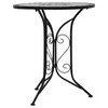 Mozaikinis bistro staliukas, pilkos spalvos, 61cm, keramika