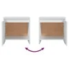 Naktinė spintelė, baltos spalvos, 45x34x44,5cm, MDP