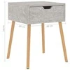 Naktinė spintelė, betono pilka, 40x40x56cm, apdirbta mediena