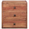 Naktinė spintelė su 3 stalčiais, 35x25x35cm, raudonmedis