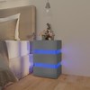 Naktinė spintelė su LED apšvietimu, pilka, 45x35x67cm, mediena