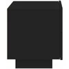 Naktinė spintelė su LED lemputėmis, juoda, 70x36x40,5cm