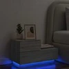 Naktinė spintelė su LED lemputėmis, pilka ąžuolo, 70x36x40,5cm