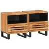 Naktinės spintelės, 2vnt., 40x34x46cm, akacijos masyvas