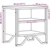 Naktinės spintelės, 2vnt., ąžuolo, 40x30x40cm, apdirbta mediena