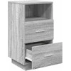 Naktinės spintelės su 2 stalčiais, pilka, 36x36x68cm