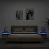 Naktinės spintelės su LED, 2vnt., ąžuolo, 40x39x48,5cm