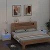 Naktinės spintelės su LED, 2vnt., baltos spalvos, 60x35x40cm