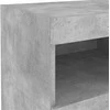Naktinės spintelės su LED, 2vnt., betono pilkos, 50x40x45cm