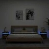 Naktinės spintelės su LED, 2vnt., dūminės ąžuolo, 40x39x48,5cm