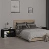 Naktinės spintelės su LED, 2vnt., juodos, 70x36,5x40cm