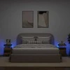 Naktinės spintelės su LED, 2vnt., medienos, 35x39x55cm, mediena
