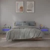 Naktinės spintelės su LED, 2vnt., pilkos ąžuolo, 60x35x40cm