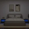 Naktinės spintelės su LED lemputėmis, 2vnt., juodos, 50x40x45cm
