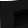 Naktinės spintelės su LED lemputėmis, 2vnt., juodos, 50x40x45cm