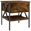 Naktiniai staliukai, 2vnt., dūminio ąžuolo, 40x42x45cm, mediena