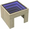 Naktinis staliukas su Infinity LED, ąžuolo, 40x40x30cm